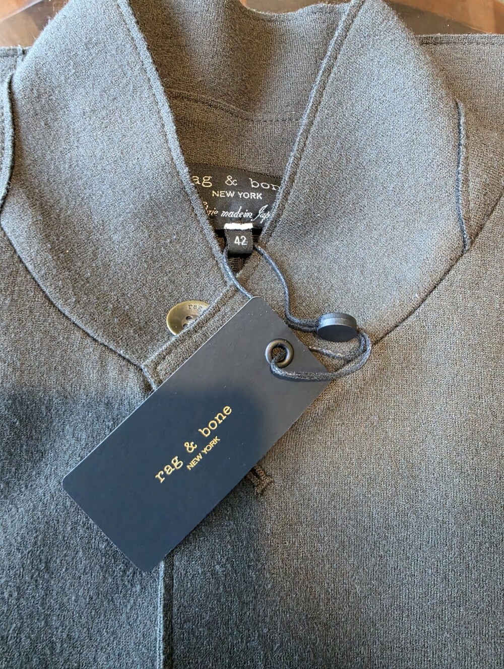 rag & bone Men's Gray Lightweight Button Front Jacket - Picture 7 of 7